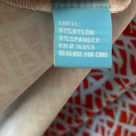 J. McLaughlin Orange Blue Patterned 3/4 Sleeve Stretch Sleeve Women's Dress - M - Picture 9 of 10